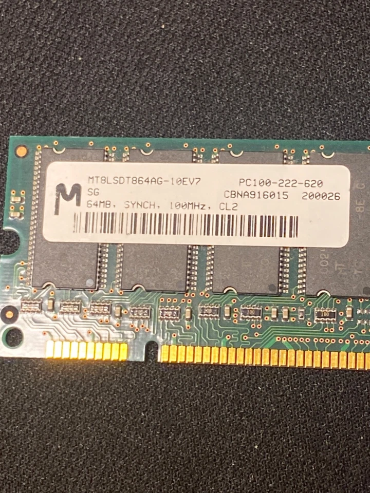 MIcron 64MB Memory Module PC100-222-620 MTBLSDT864AG-10EV7 for Compaq - Image 2 of 4
