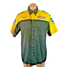 VTG Kennedy Space Center NASA Space Racing Shirt X-1R Button Up Race Gear RARE L