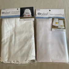 Drawstring Backpack, 2 Tea Towels Styled Basics, Cinch Bag, 15 x 17.5, Crafting
