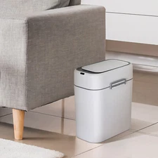 Bathroom Trash Can 2.2 Gallon Touchless Motion Sensor Small Slim Garbage Can