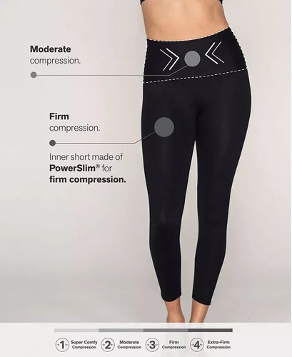 Pantalones cortos interiores LEONISA esculpidos modeladores leggings levantamiento de glúteos talla GRANDE negros - Imagen 2 de 4