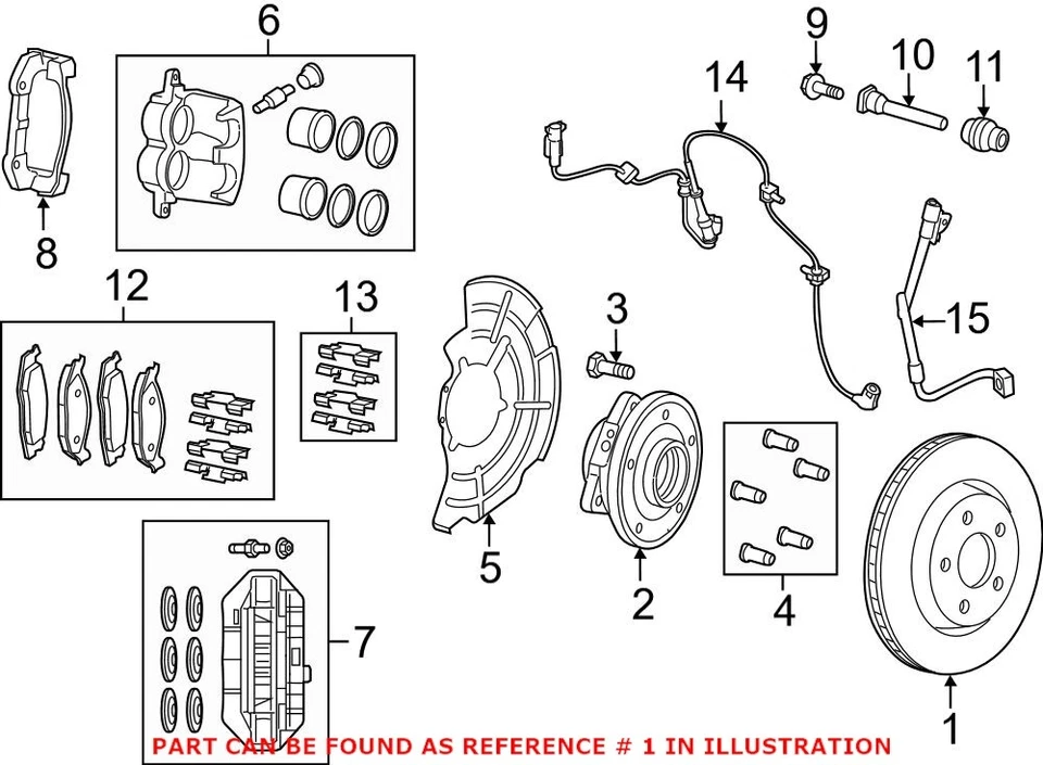 Rotor de freno de disco delantero genuino OEM Mopar para Dodge Durango Foto 2 de 2
