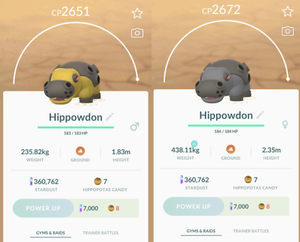 Pokemon Go High Cp Hippowdon For Trade 1 Pogo Trader Ebay