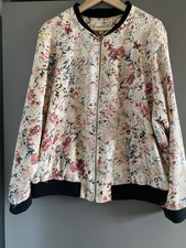 Jolt Pink Floral Bomber Jacket Size 3x