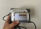 Gray video camera camcorder