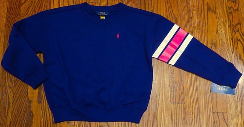 POLO RALPH LAUREN AUTHENTIC TODDLERS GIRLS NEW ORIGINAL SWEATSHIRT Size 6, NWT - Picture 7 of 7