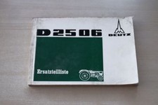 193308) Deutz D 25 06 Ersatzteilliste 10/1968