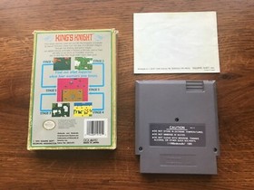King's Knight COMPLETE game w/ Box Nintendo NES - TESTED 