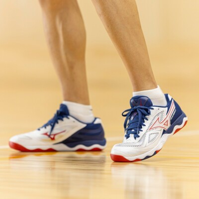 MIZUNO Wave Medal 7 WIDE 81GA2415 01 White Red Navy Width 3E Table