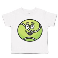 Toddler T-Shirt Tennis Ball with Face Sports Tennis Olympics Boy & Girl Clothes