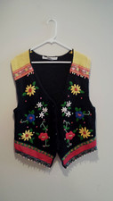 Vintage Clothing Floral Sweater Vest - Victoria Jones - Large L - Black
