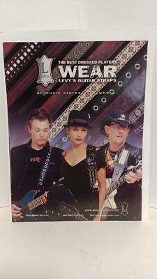 LEVY'S GUITAR STRAPS   -  10X8 - PRINT AD  b1
