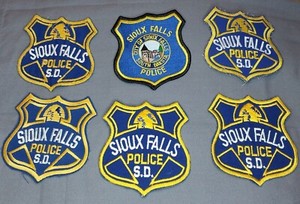 6 Different City Of Sioux Falls SD South Dakota Police Patches