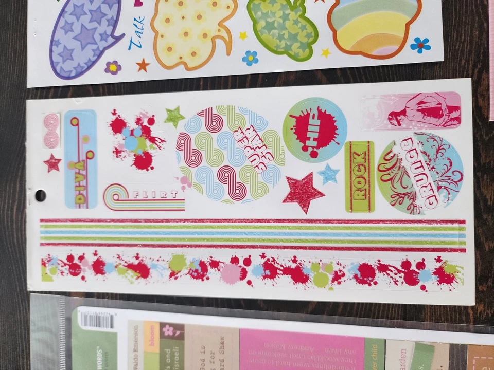 LOT Inspirational Stickers Words Phrases Letters Label Alphabet Colorful #10 NEW - Image 3 of 4