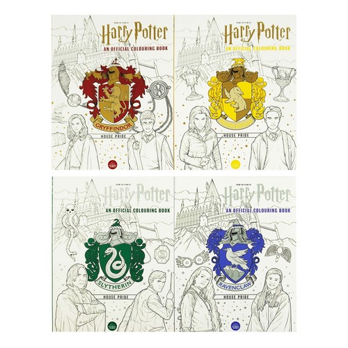 Harry Potter: An Official Colouring 4 Books Set by Various Contributors ...