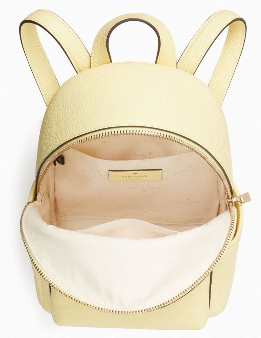 Kate Spade Leila Dome Backpack Yellow Pebbled Leather KB650  display picture 3