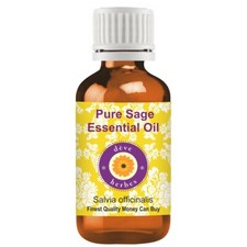 Deve Herbes Pure Sage Essential Oil Salvia officinalis Steam Distilled
