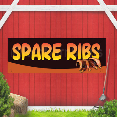 Spare Ribs Indoor Outdoor Vinyl Banner Design