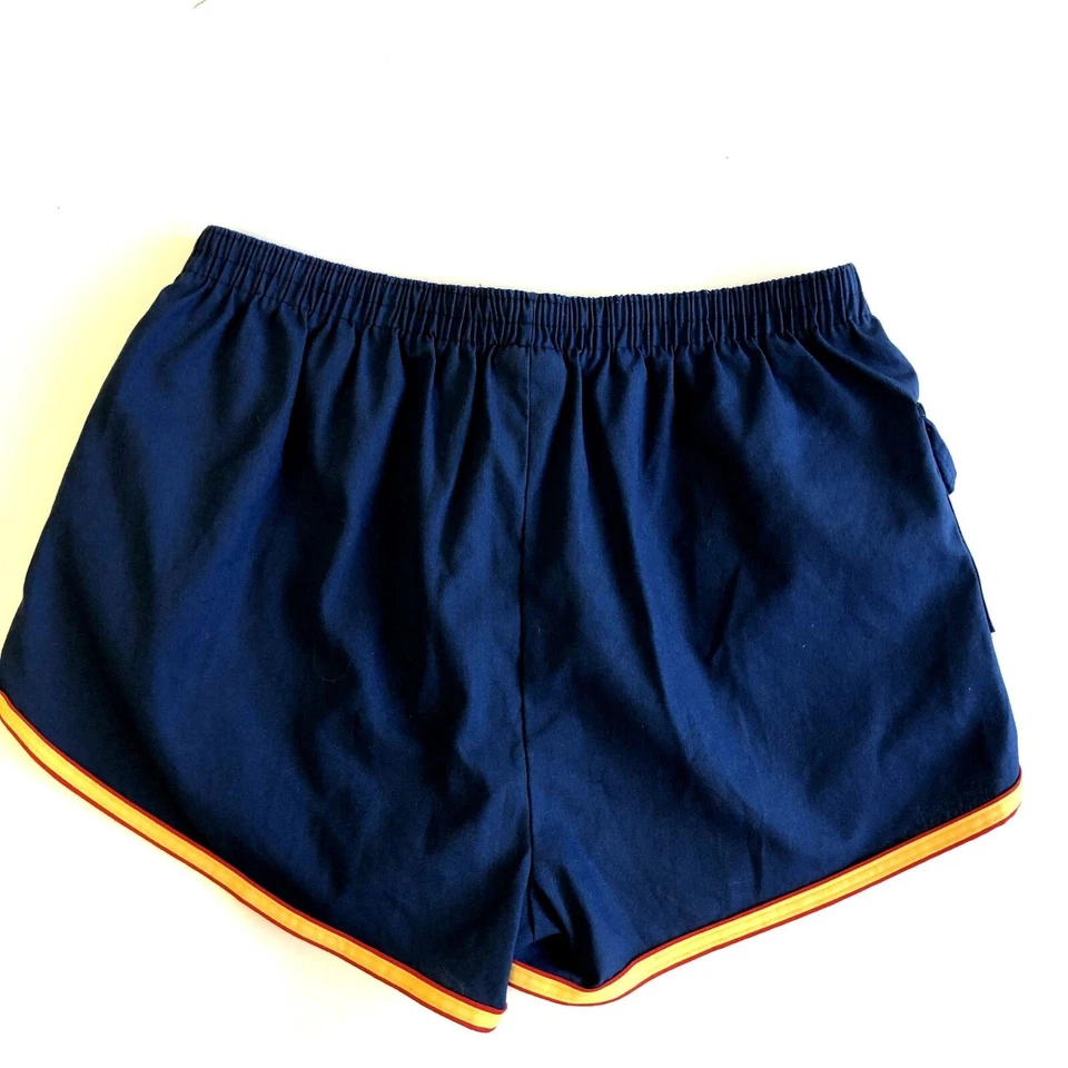 Nuevo de Lote Antiguo Deadstock De Colección Años 70 80 Towncraft EE. UU. Amarillo TRIM Pantalones Cortos de Natación SURFER L Foto 2 de 4