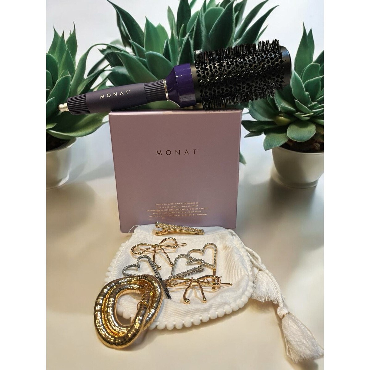 MONAT Blowout Blow Dry Brush and MONAT Hair Accessories | eBay