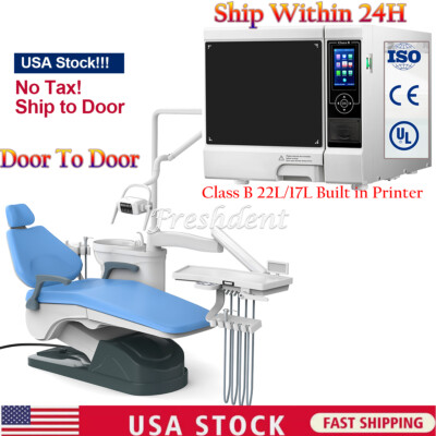 Dental Unit Chair Hard Leather Computer Controlled Motor /Autoclave Sterilizer