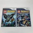 LEGO Batman 1 & 2: DC Super Heroes Complete Cib [Tested] Nintendo Wii Game Lot