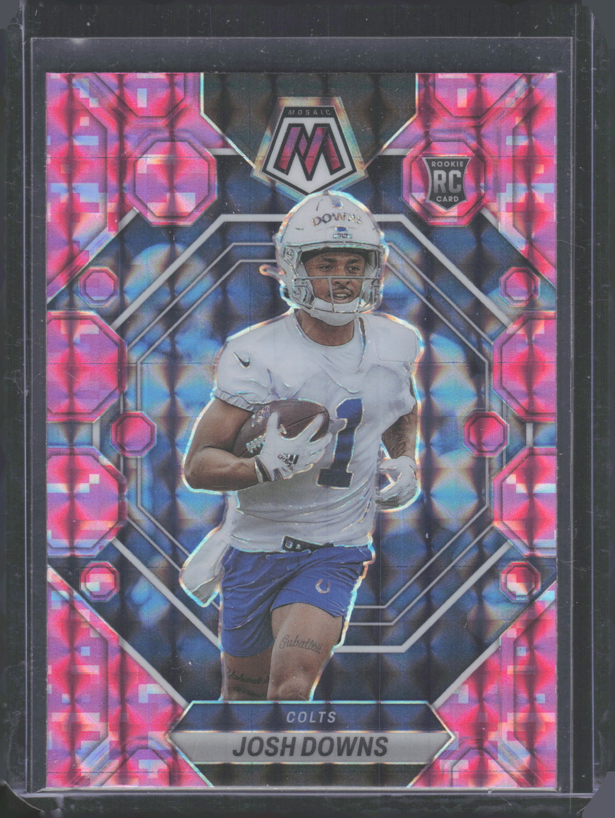2023 Panini Mosaic Mosaic Camo Pink #339 Josh Downs RC