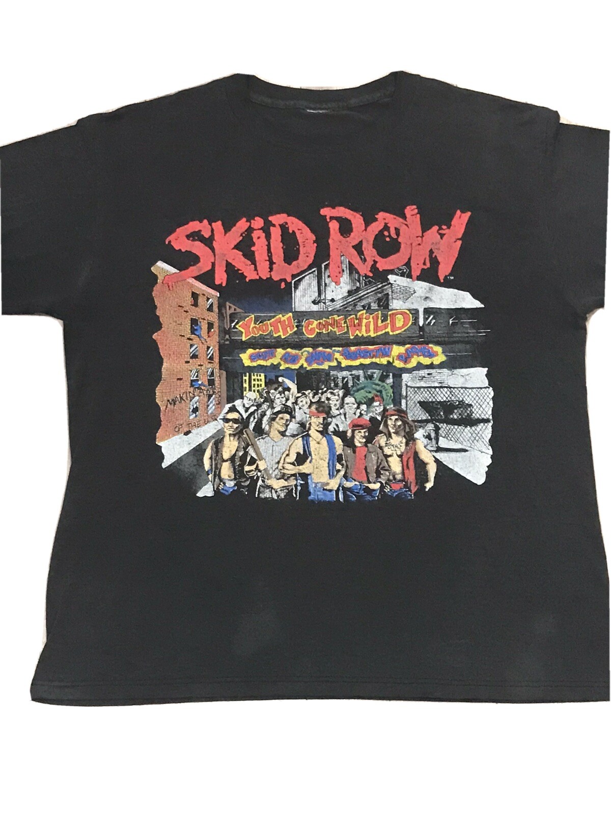 FILA Maglietta Skid Row Vintage Tour Crue Jovi Halen ACDC Kiss LA Guns Roses Ratt Dio Pantera