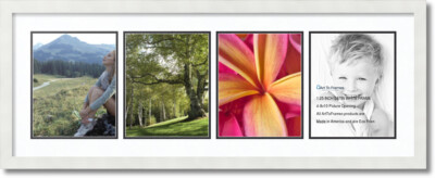 ArtToFrames Collage Mat Picture Photo Frame 4 8x10'' Openings in Satin White 19