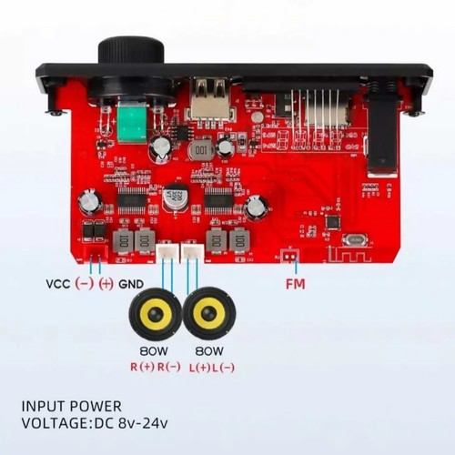 Portable MP3 Decoder 160W Audio Amplifier Bluetooth 5.0 DC12V Audio Equipment - Picture 12 of 14