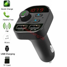 In Car Bluetooth FM Transmitter Radio MP3 Wireless Adapter Car Kit USB Charger 2