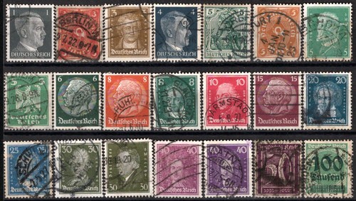 Deutsches Reich Briefmarke mit Verschiedene Stempel - +ar898