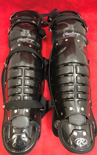 ONE PAIR RAWLINGS Softball Baseball Catcher's Gear Umpire Shin Guards Good Cond.
