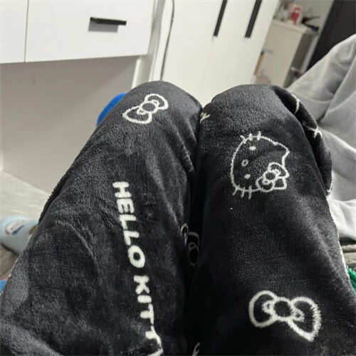Hello Kitty Pajama Pants Y2k Fairy Sanrio Flannel Autumn Warm Women Pant Fashion - Picture 12 of 23
