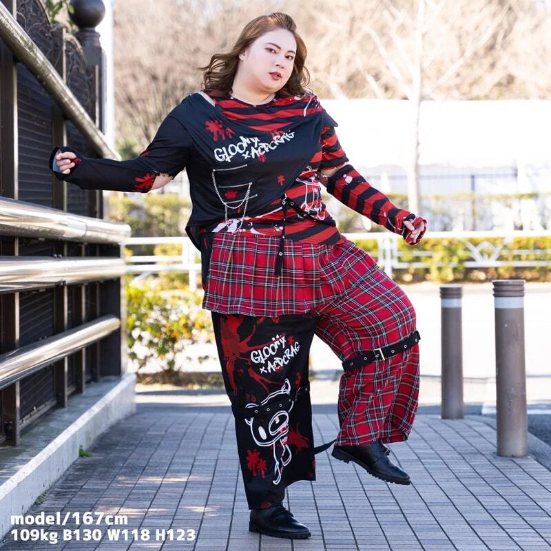 Plus size plaid pants best sale punk