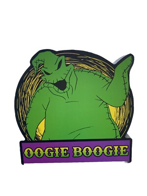 Nightmare Before Christmas Oogie Boogie Halloween Plaque Wooden Sign Decor Art