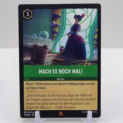 Disney Lorcana German Rare Do It Again 94 Mach Es Noch Mal!