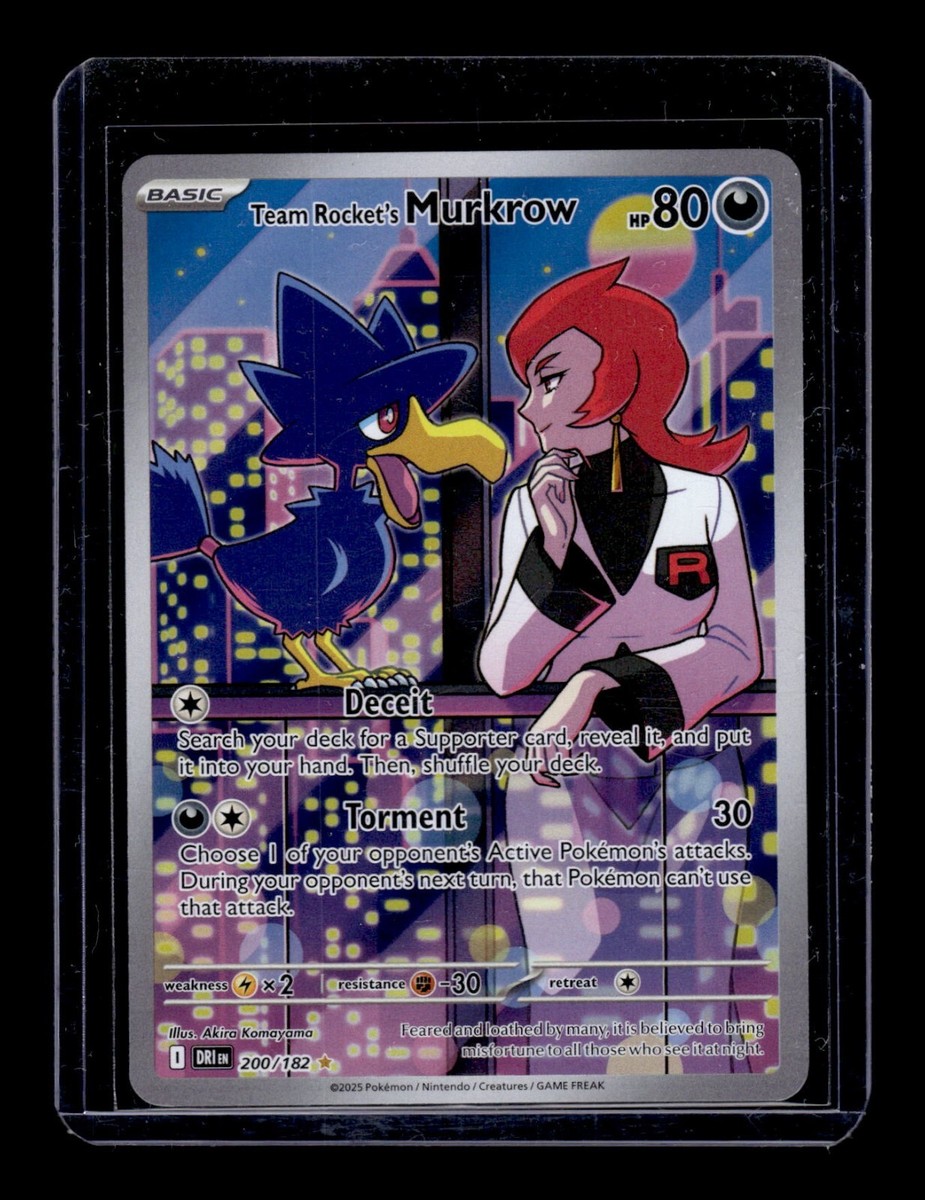 Pokémon TCG Pokémon Team Rocket's Murkrow 200/182 | eBay