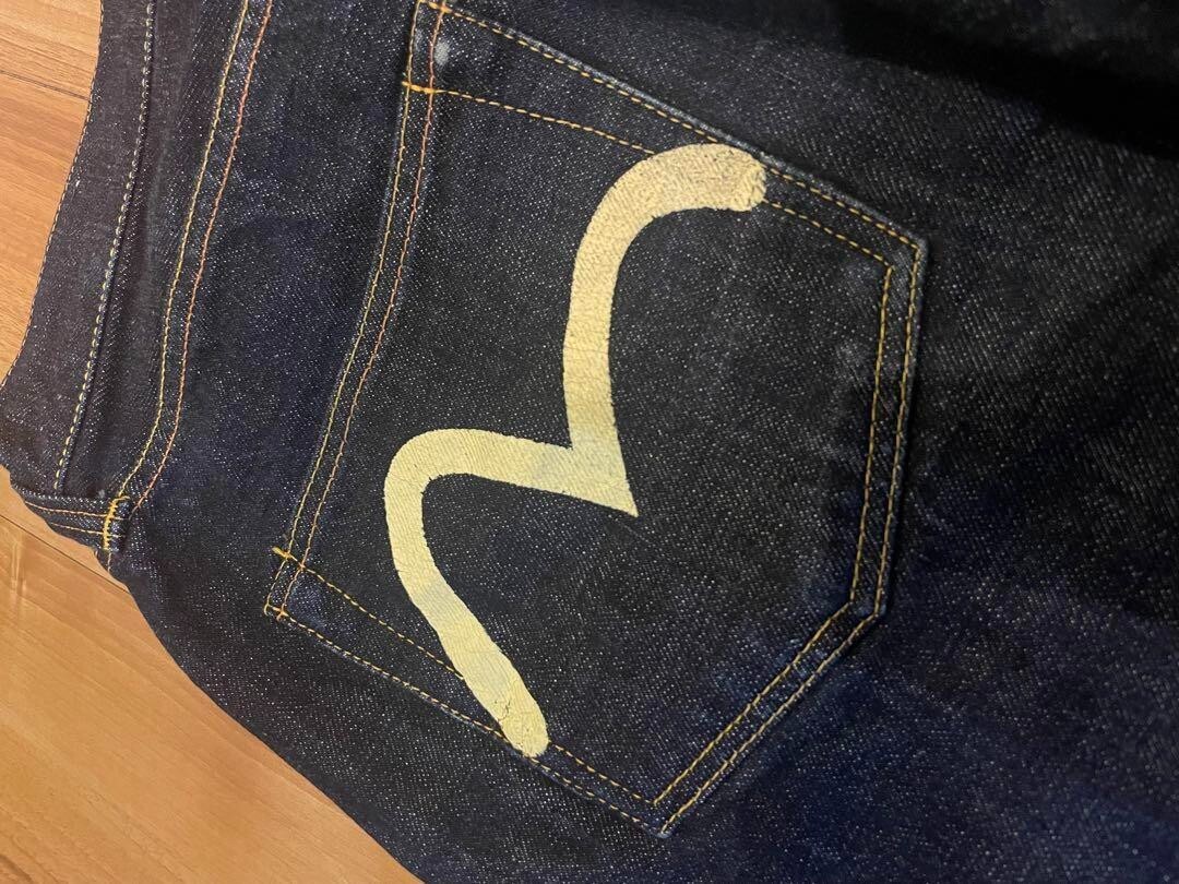 EVISU No.1 Special Gray Gold Selvedge Jeans 34 - RARE Blue White