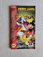 MICKEY MANIA SEGA GENESIS MANUAL ONLY VERY GO...