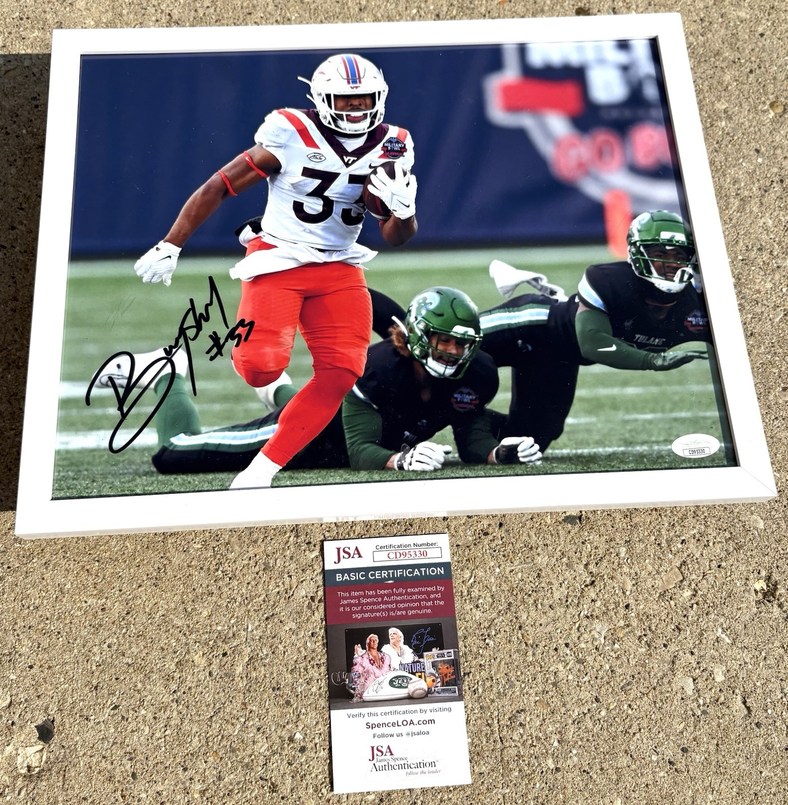 BHAYSHUL TUTEN Jaguars SIGNED + FRAMED 11x14 Photo JSA COA Virginia Tech Hokies 