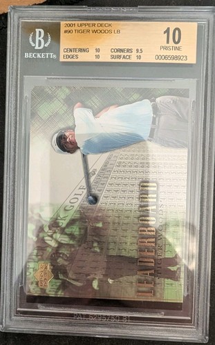 2001 Upper Deck #90 Tiger Woods RC BGS 10 PRISTINE Rookie Only Two Higher