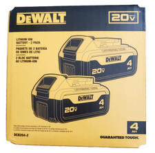 2 New Dewalt 20V Volt Max DCB204 4.0Ah Lithium Ion Batteries Li-ion DCB204-2