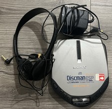 WORKING Sony Discman D-E301 Portable CD Player W/ AC  Headphones MDR-027 READ