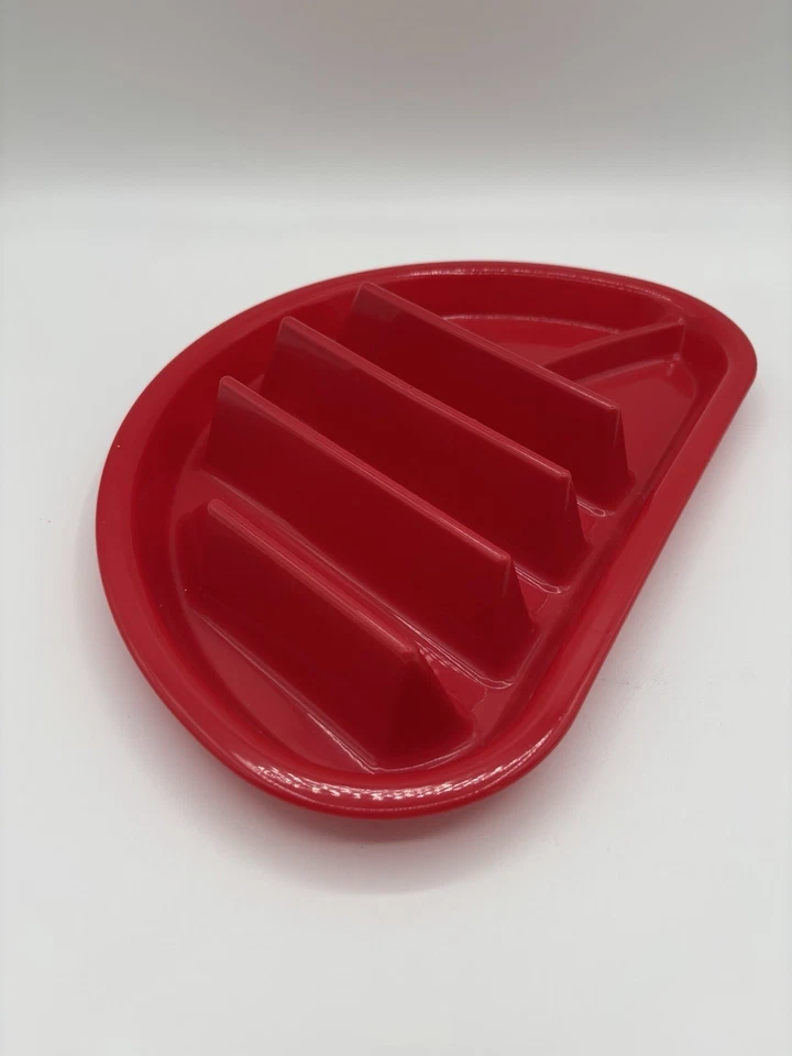 Color Fiesta Taco Plates Holds 3 Tacos, 2 Sides Arrow Plastics You Pick Color(s) - Image 3 of 4