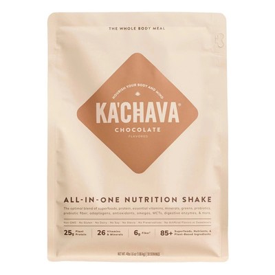 KaChava Meal Replacement Powder Protein Shake, Chocolate,  30 Servings, 4.16 LB