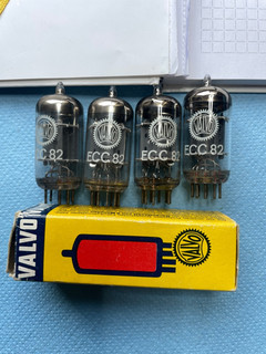 4 Elektronenröhren ECC82 Valvo Gf8 Δ43G4 test FunkeW19 12AU7 CV491