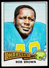Bob Brown, 1975 Topps, #448, San Diego Chargers,