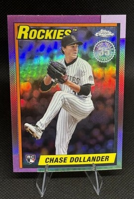 Chase Dollander RC Rookie 2025 Topps Chrome Update 1990 Topps #90CU-16 Rockies
