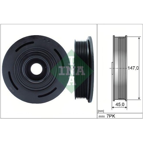 Poulie vilebrequin Schaeffler INA premium en acier forgé haute résistance